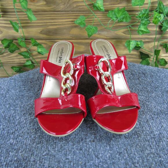 Comfort Plus Women's Slide Red Synthetic Sz 7 Medium Gently Used 2025 - Picture 2 of 6